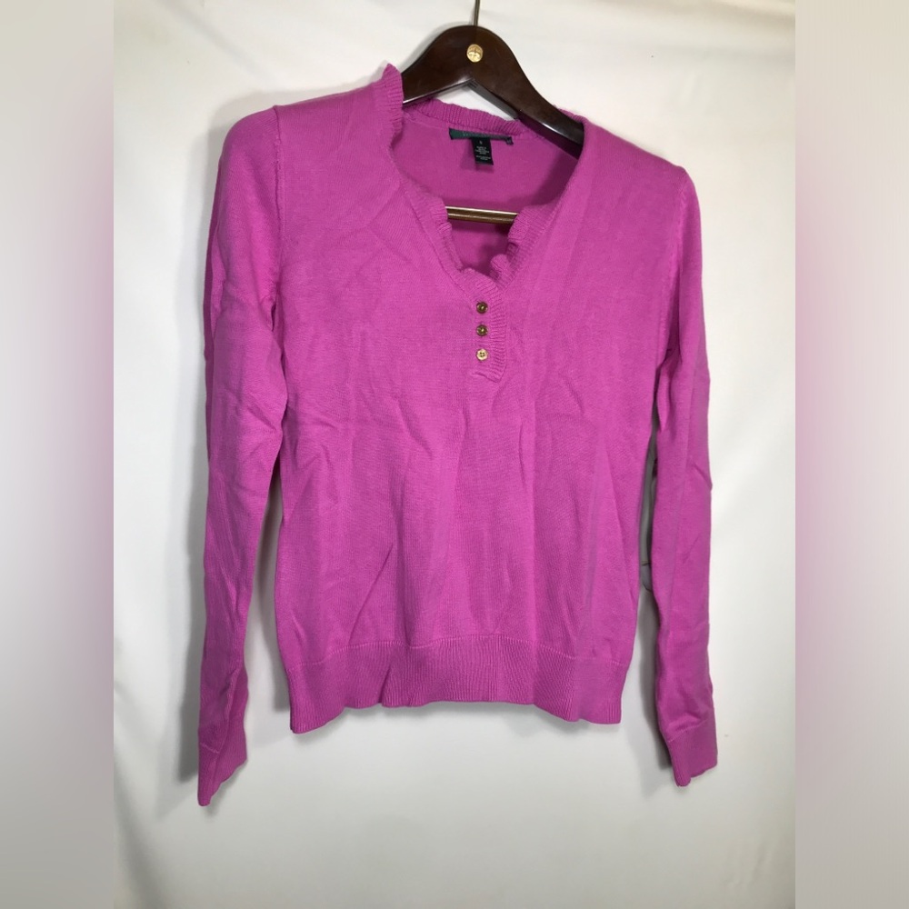 Ralph Lauren Womens Long Sleeve Pink Cotton Shirt Size Small - Picture 1 of 6
